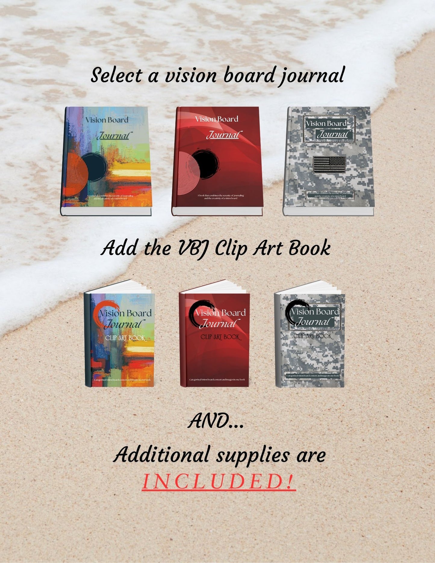 (PRE-ORDER) Vision Board Journal & Clip Art Book Bundle